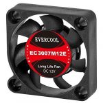 Evercool 30mm 3cm 30 x 30 x 7mm 3 Pin 12 Volt PC Case Fan (H) EC3007H12EA