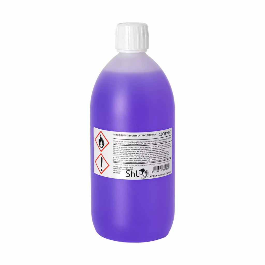 SHL 1 Litre (1000ml) High Quality 94% Methylated Spirits (Denatured Alcohol)